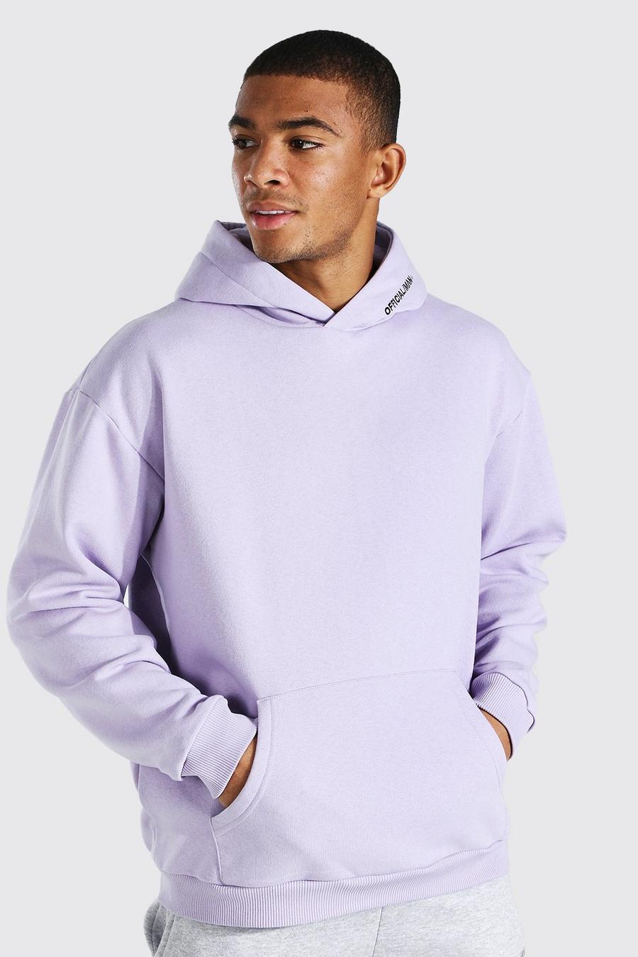 Lilac MAN Official Oversize hoodie i tjockt tyg image number 1