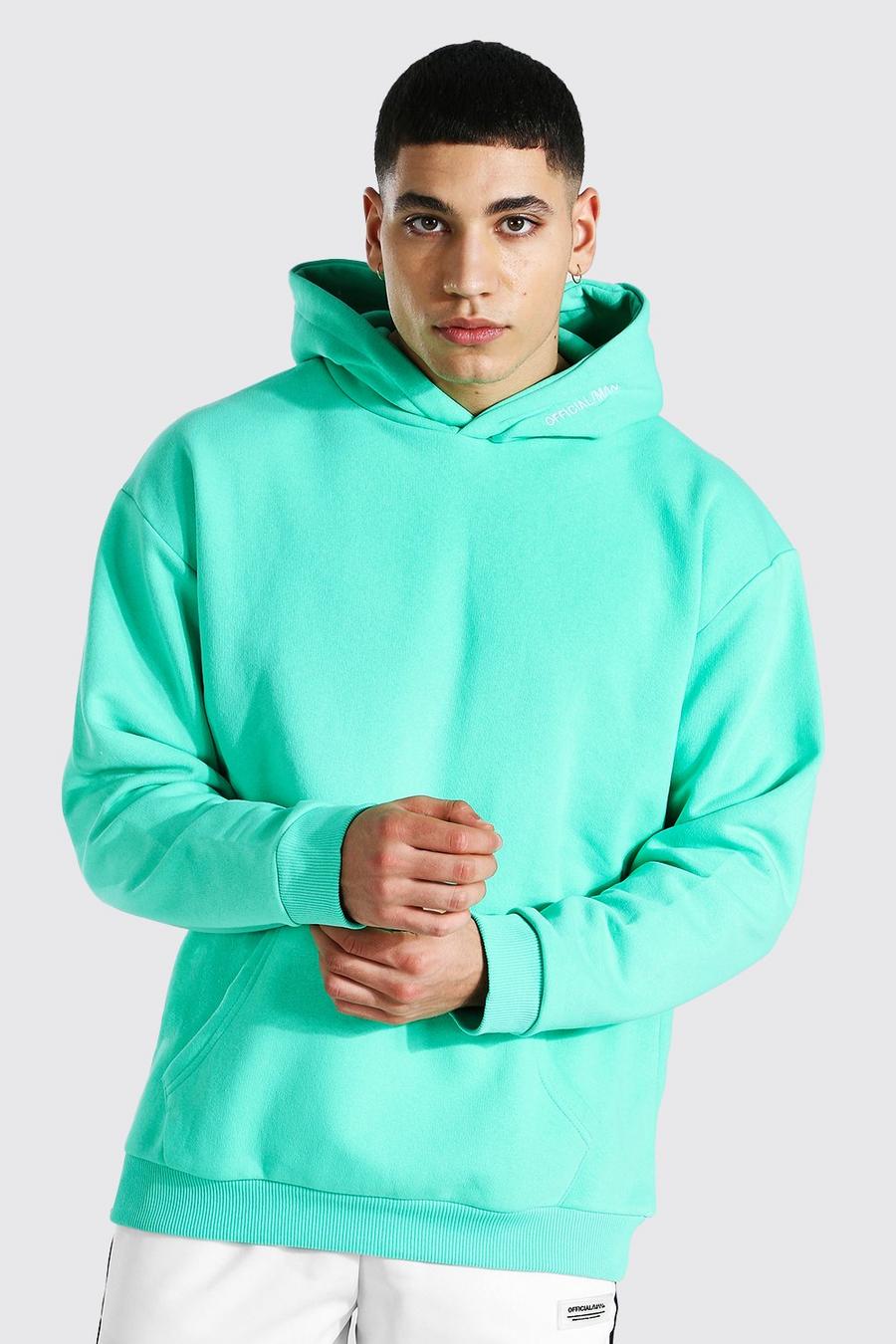 Jade green Oversized Man Official Heavyweight Hoodie image number 1