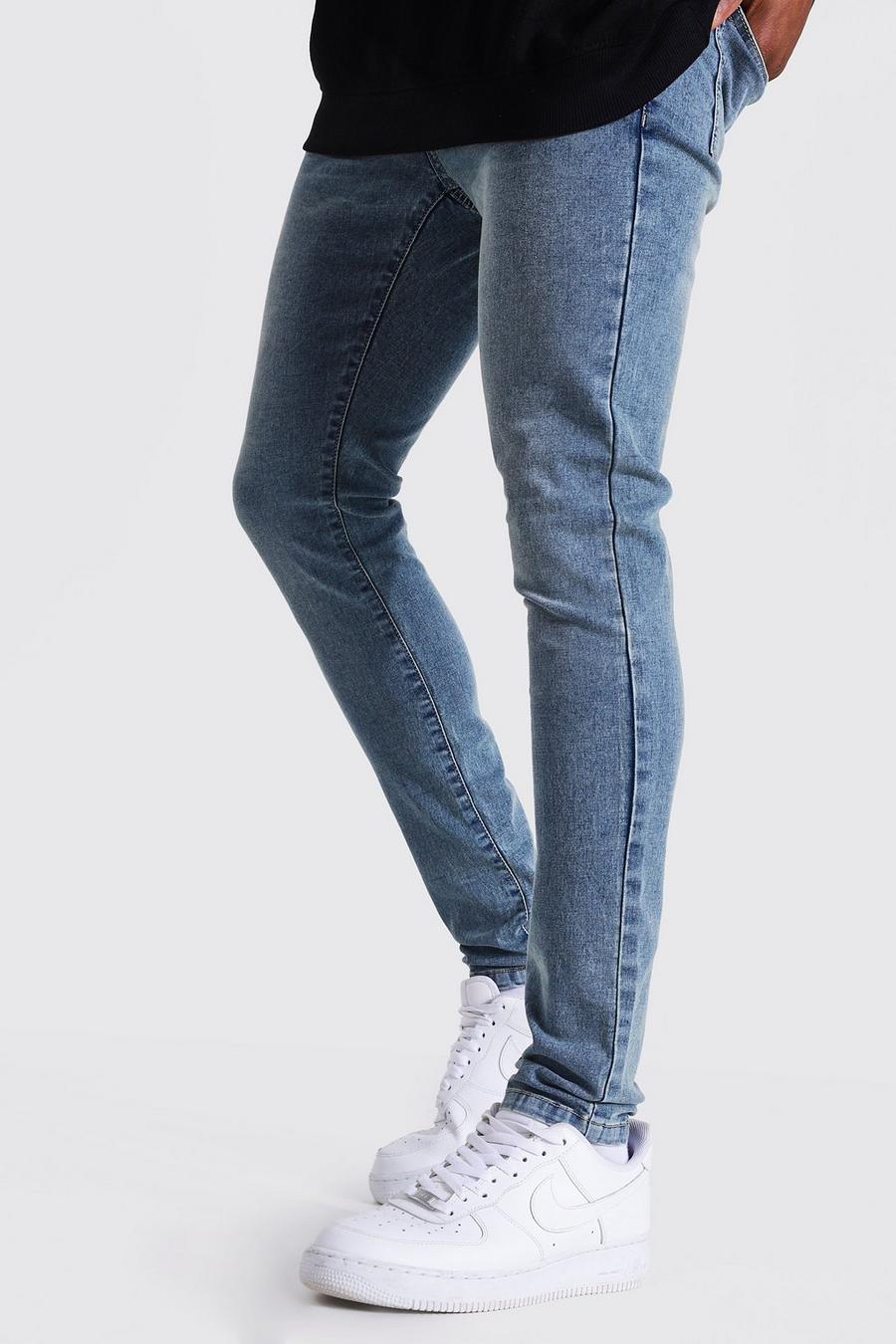 Jeans super skinny elasticizzati, Azzurro vintage image number 1