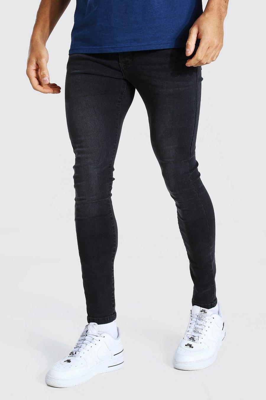 Charcoal grey Super Skinny Stretch Jeans image number 1