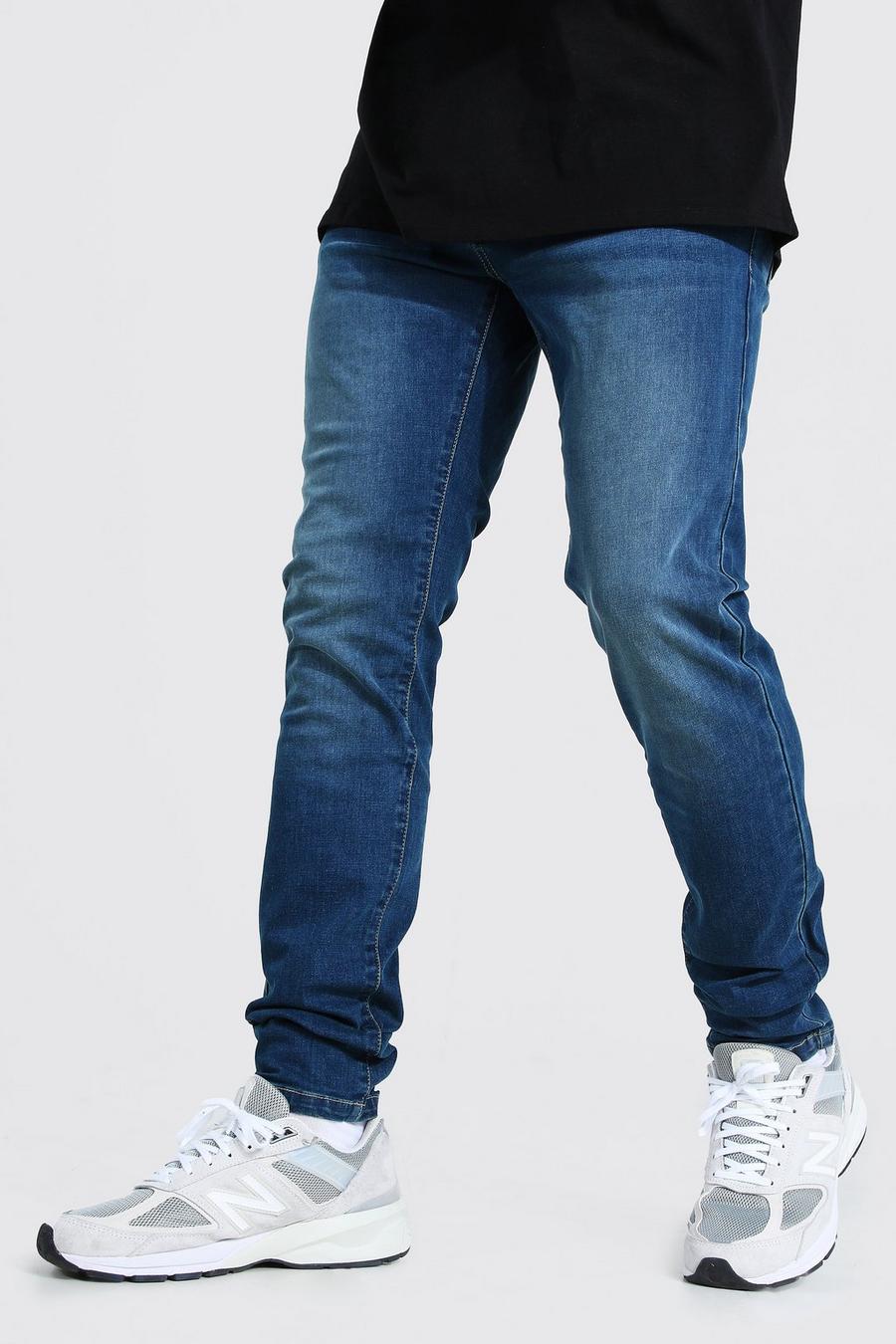 Antique blue Skinny jeans med stretch image number 1