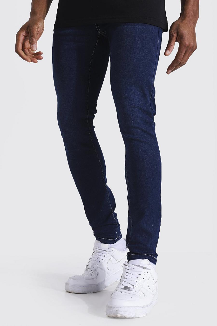כחול אינדיגו סופר סקיני ג'ינס מבד נמתח image number 1
