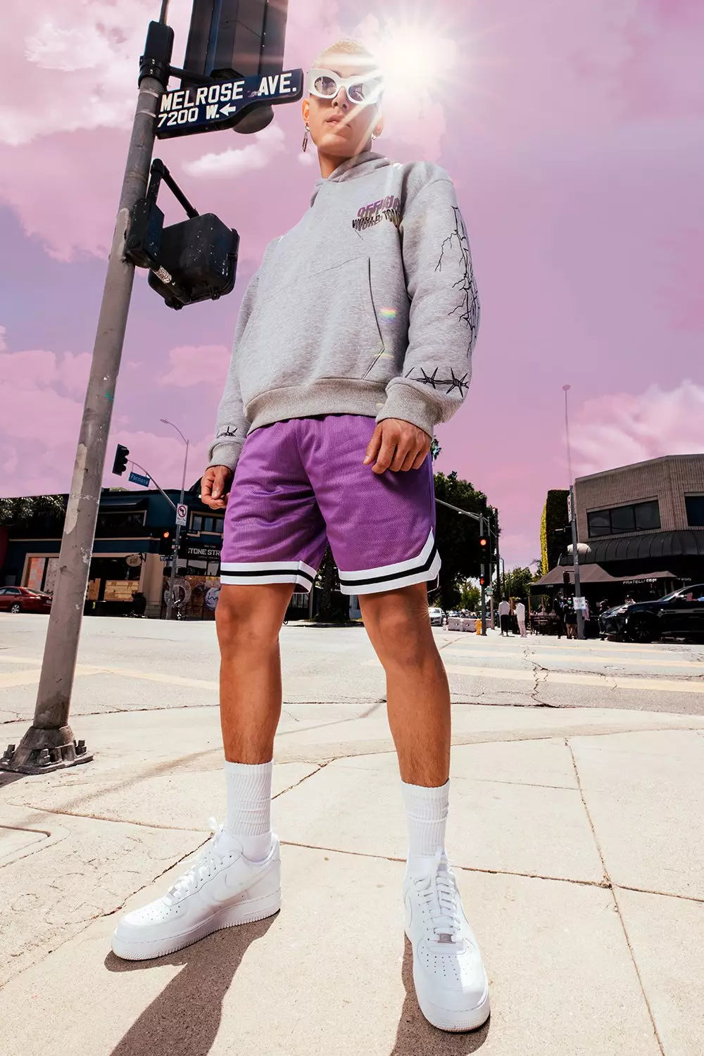 Basketball on sale shorts purple