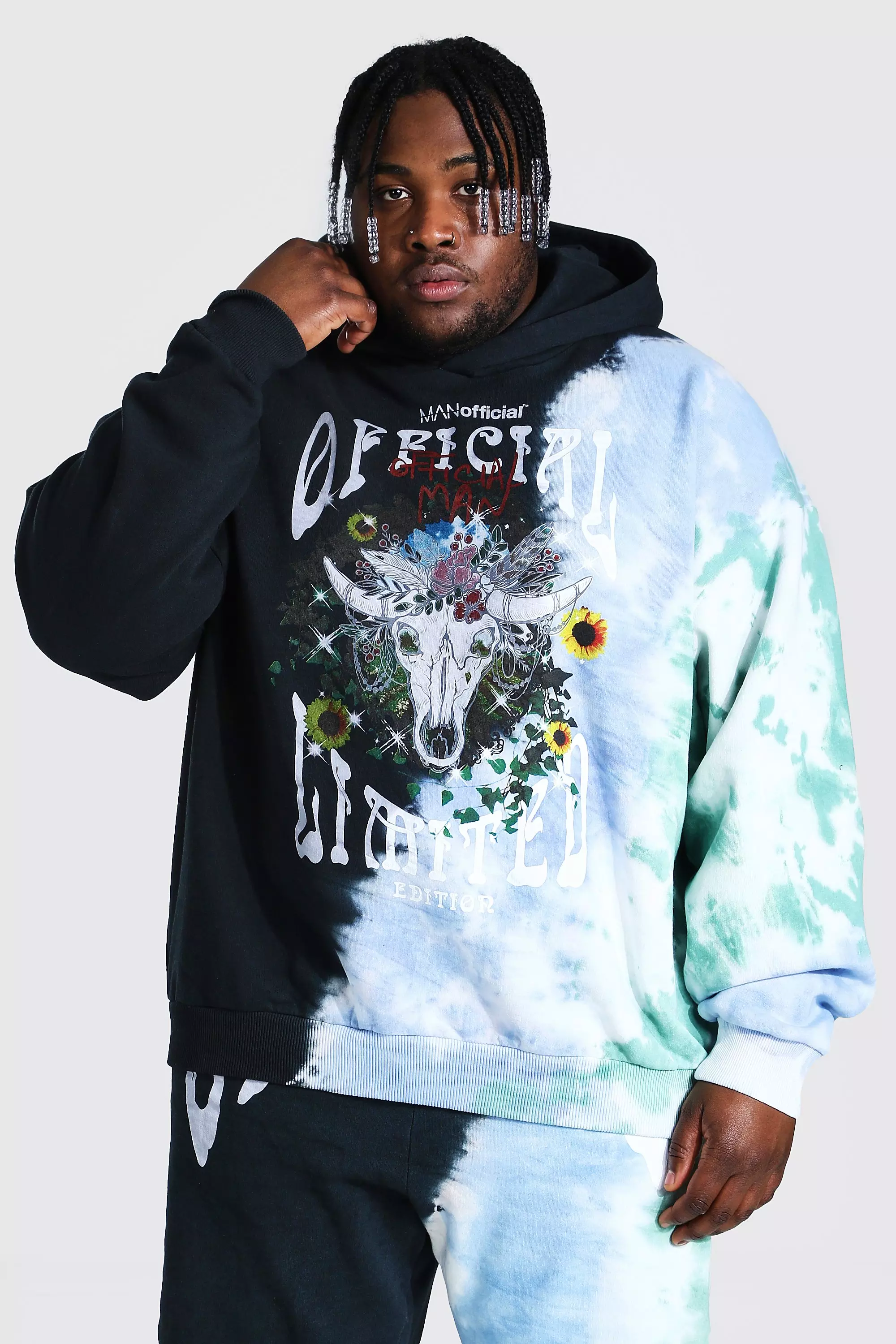 Plus size tie dye hoodie online