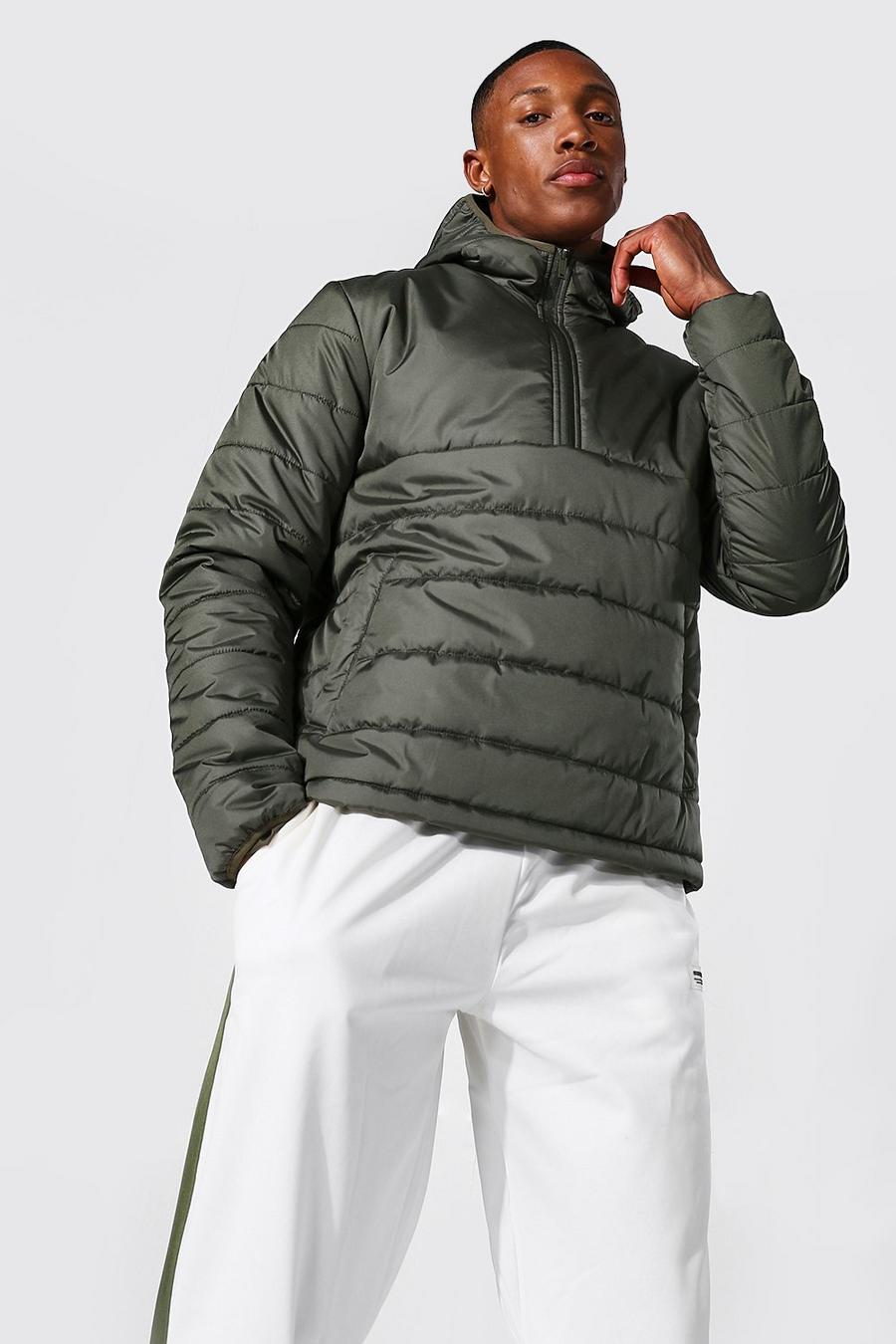 Khaki Overhead Quilted Jacket image number 1