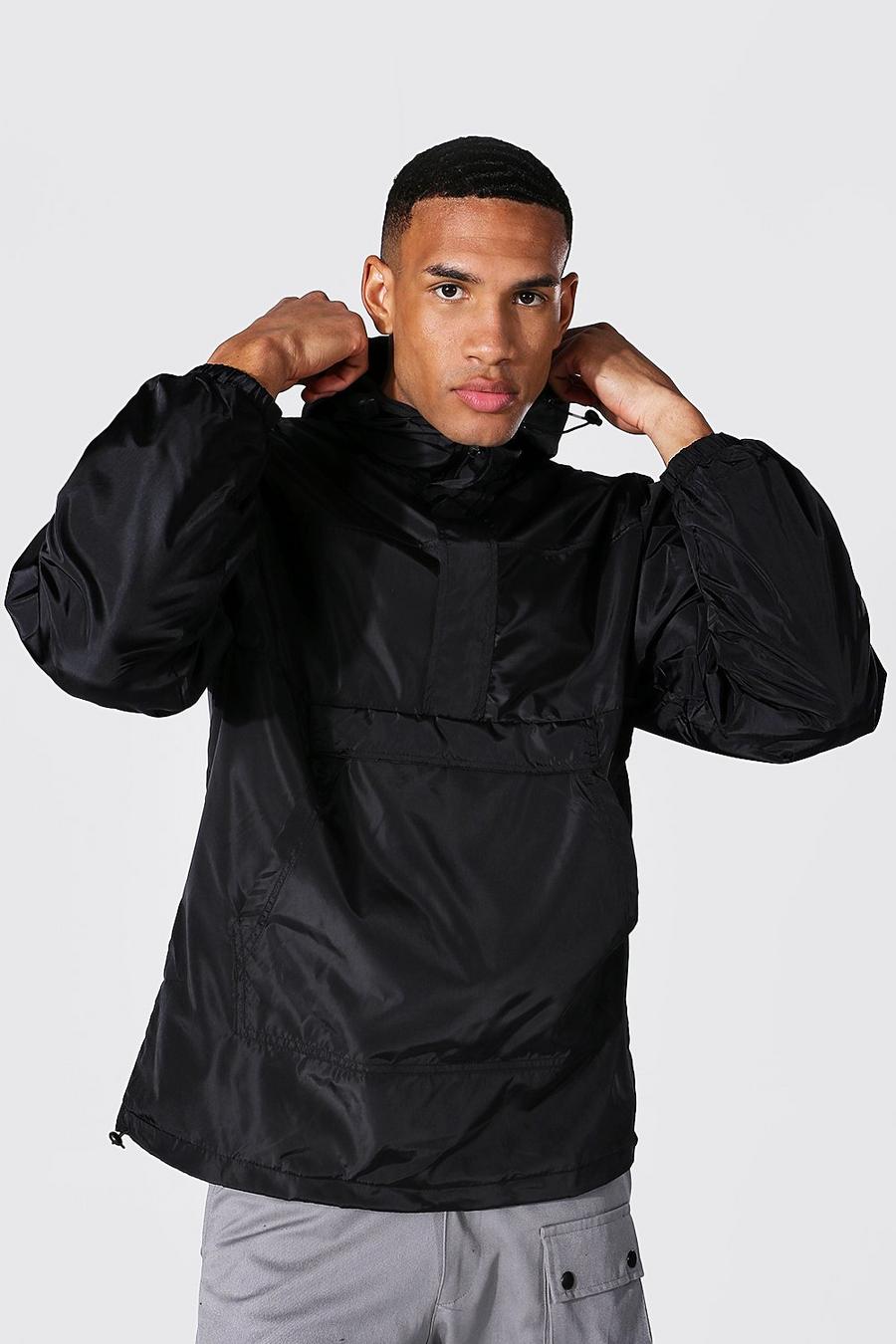 Black Tall Man Overhead Cagoule With Sleeve Tab image number 1