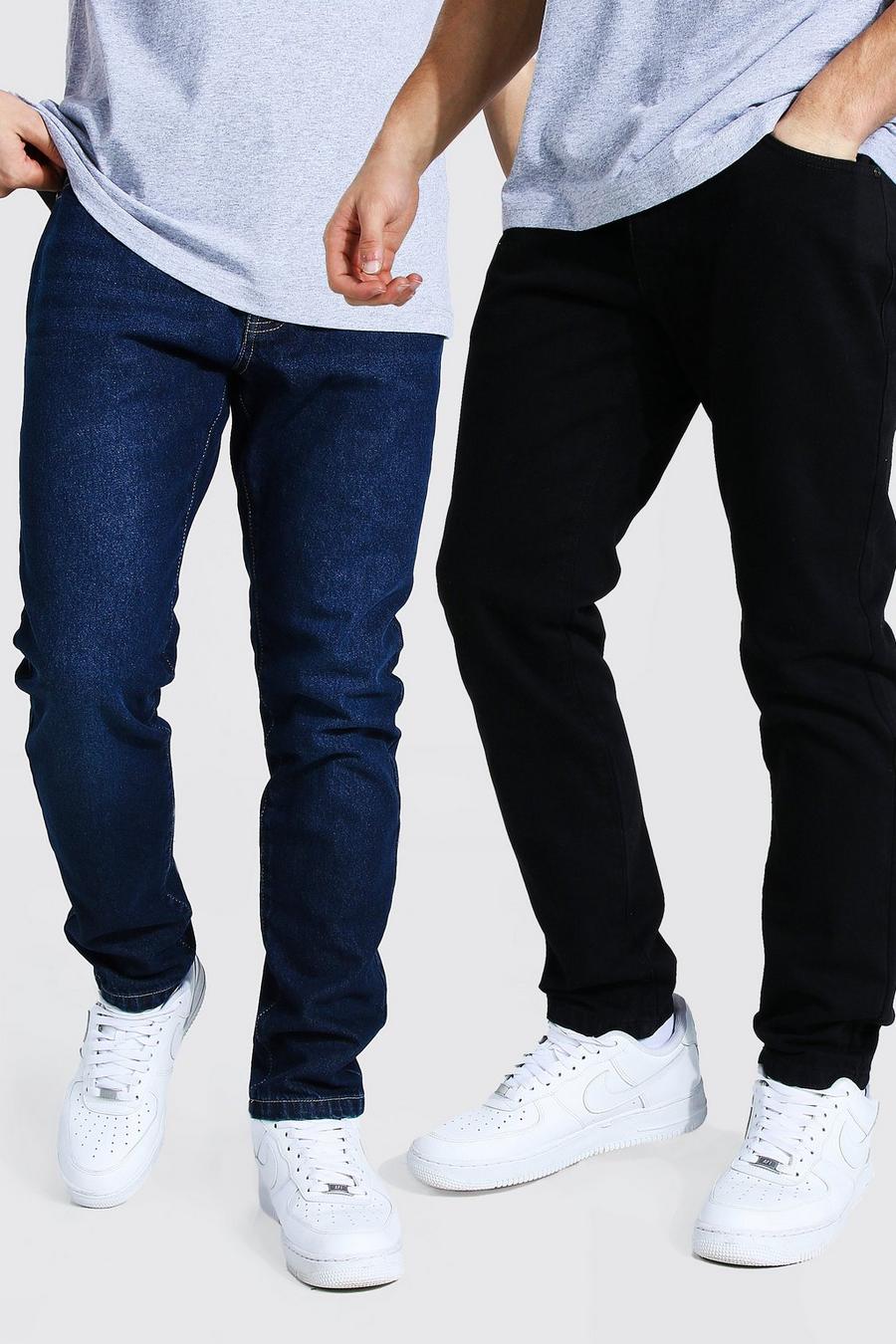 2er-Pack steife Slim Fit Jeans, Mehrfarbig image number 1