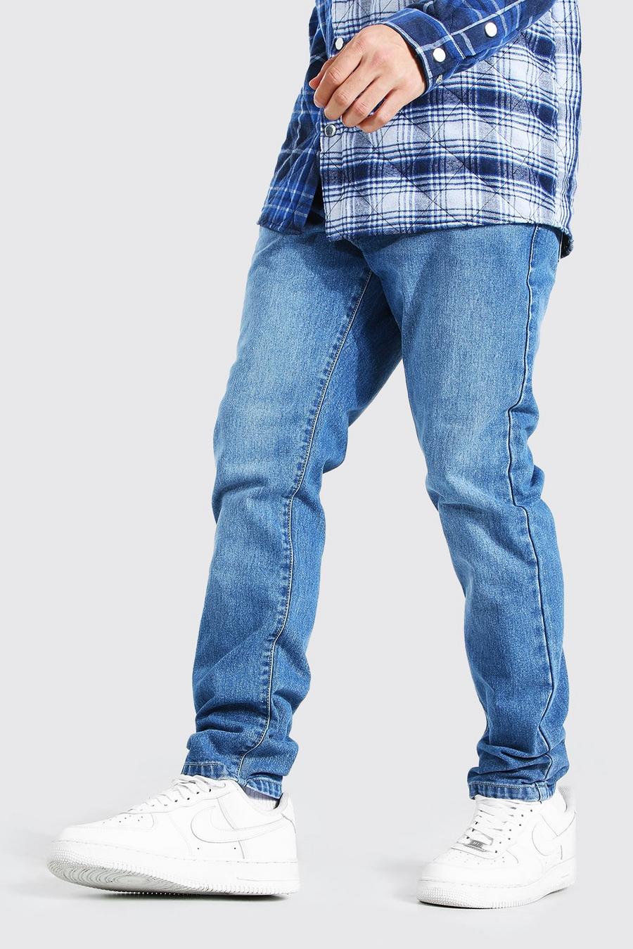 Mid blue Slim Rigid Jeans image number 1