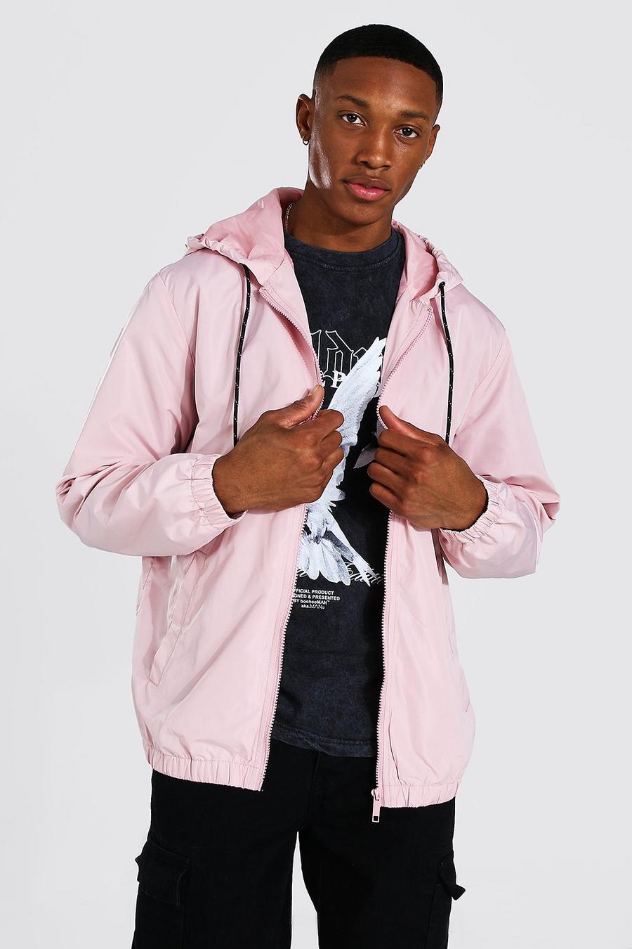 Pink Hooded Lightweight Zip Through Cagoule image number 1