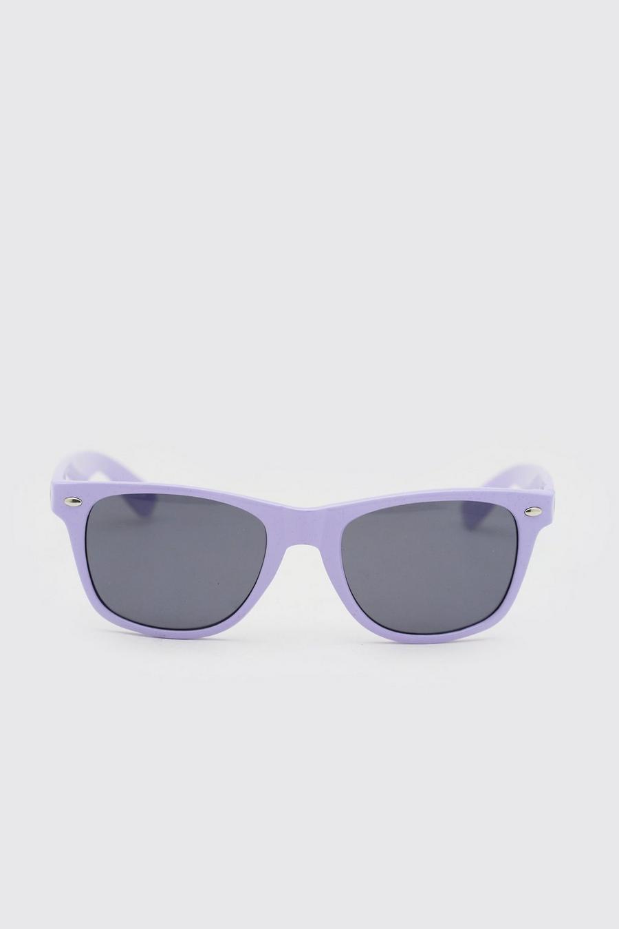 Purple MAN Solglasögon i wayfarermodell med fodral image number 1