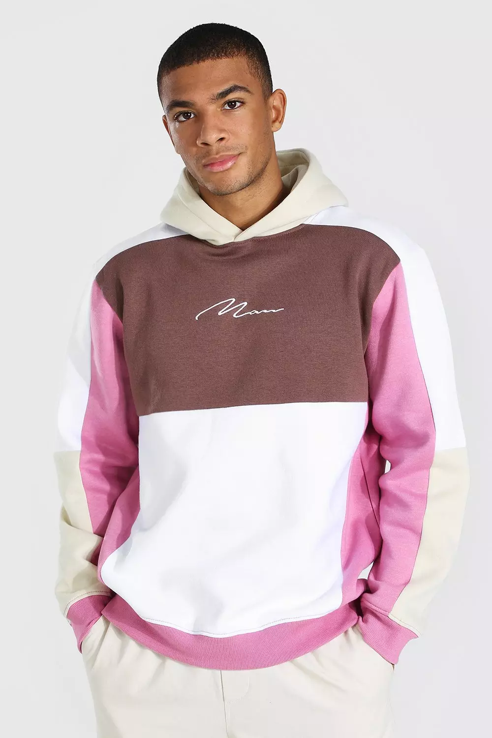 Colour block champion on sale hoodie