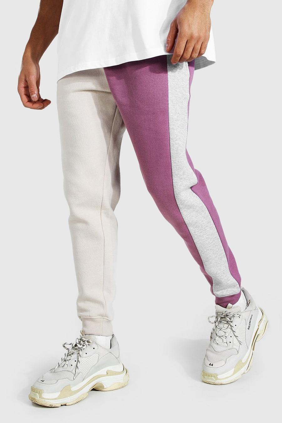 Pantalones de deporte Slim Fit con bloques de color, Crudo image number 1