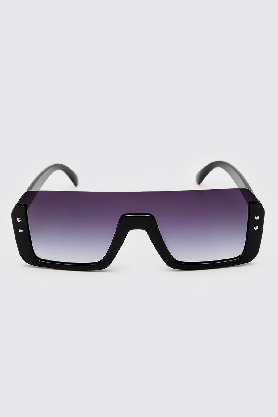 Black Abstract Frame Sunglasses image number 1