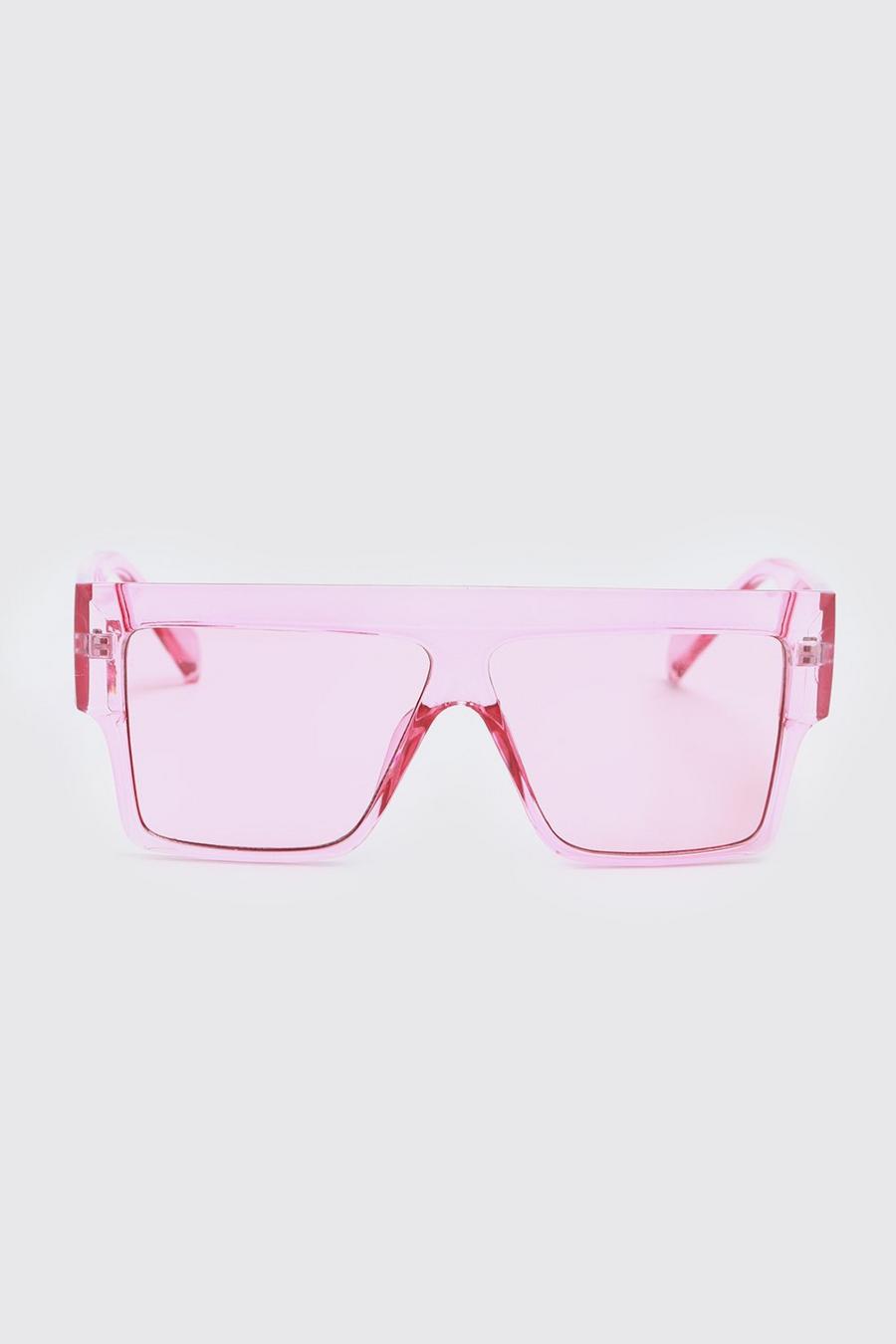Übergroße Sonnenbrille mit transparenter Fassung image number 1