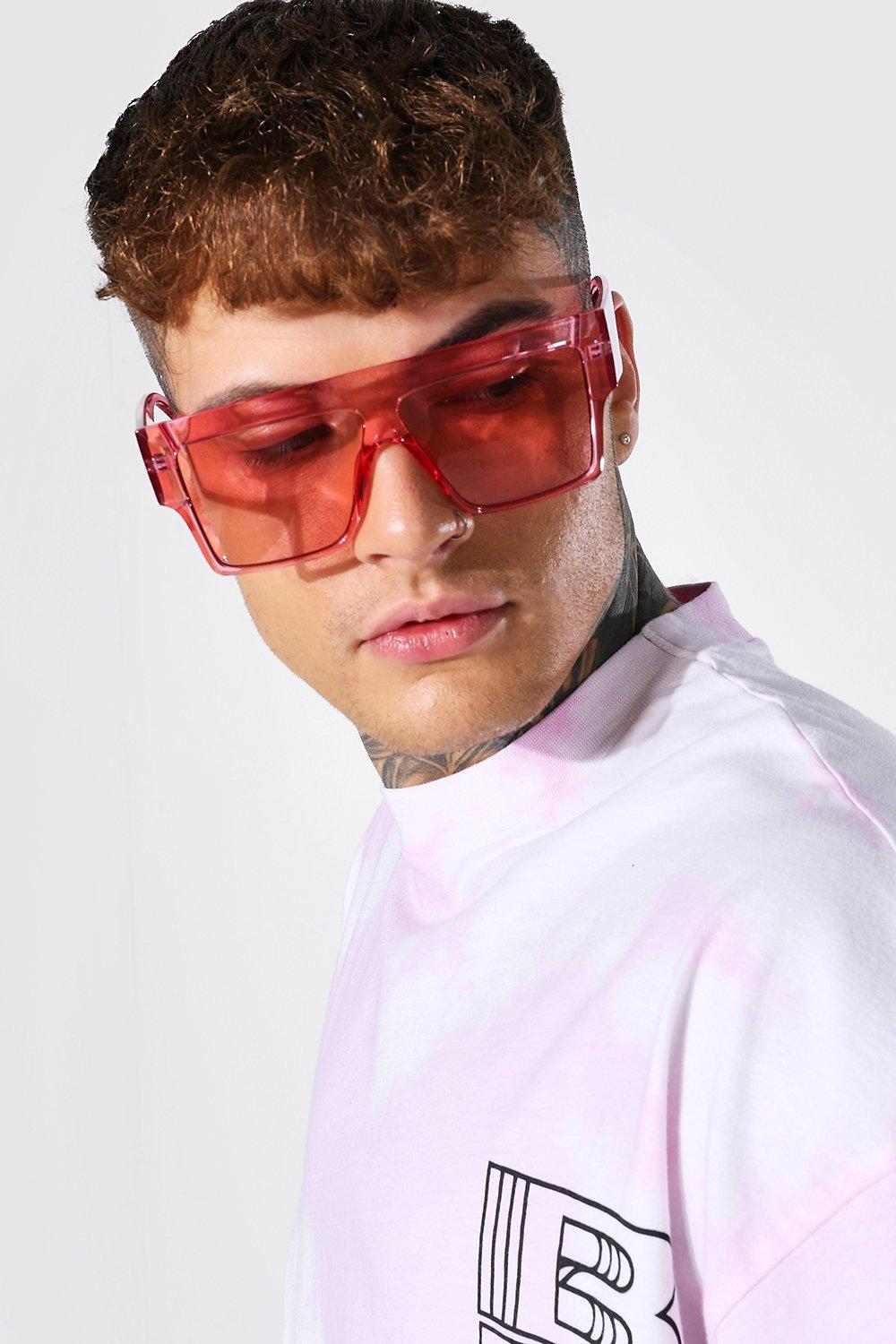 Oversized Transparent Frame Sunglasses