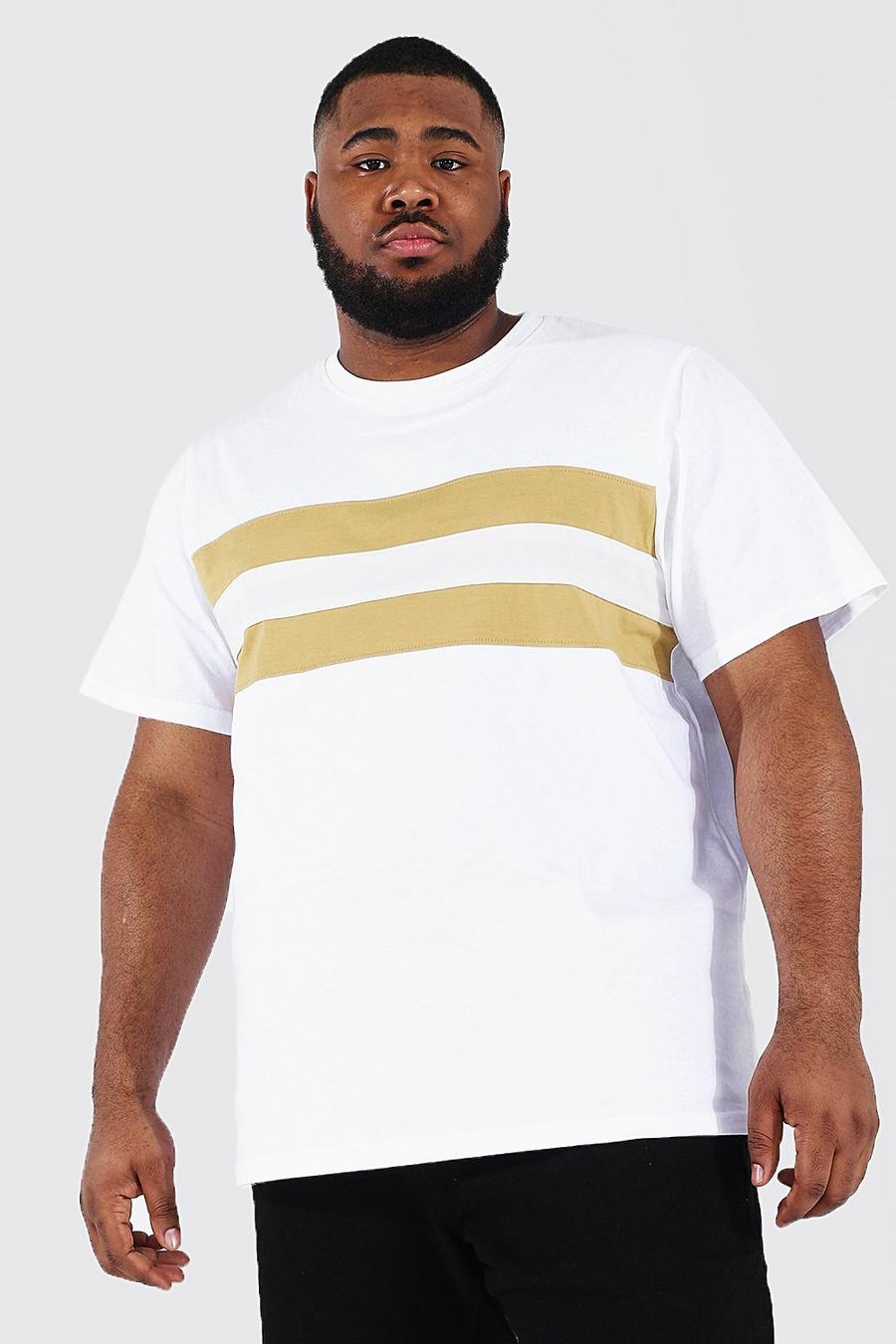 White Plus size - T-shirt med blockfärger image number 1