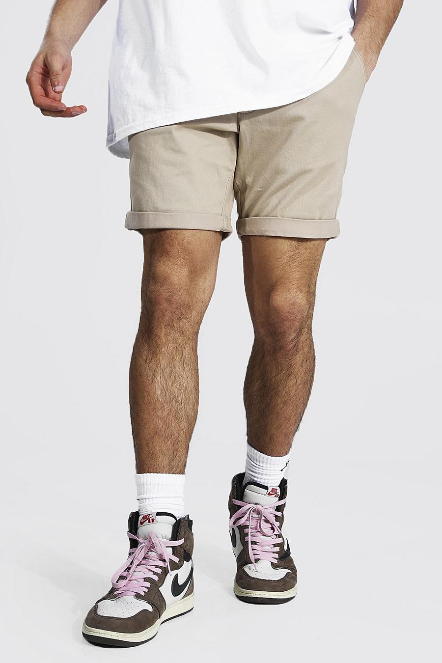 Stone Skinny Fit Chino Short image number 1