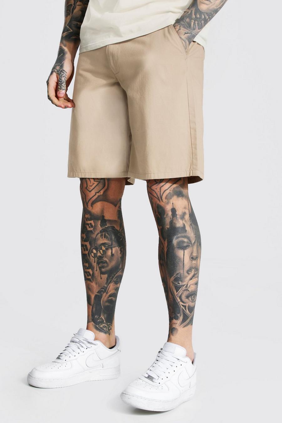 Stone Baggy Chino Shorts image number 1