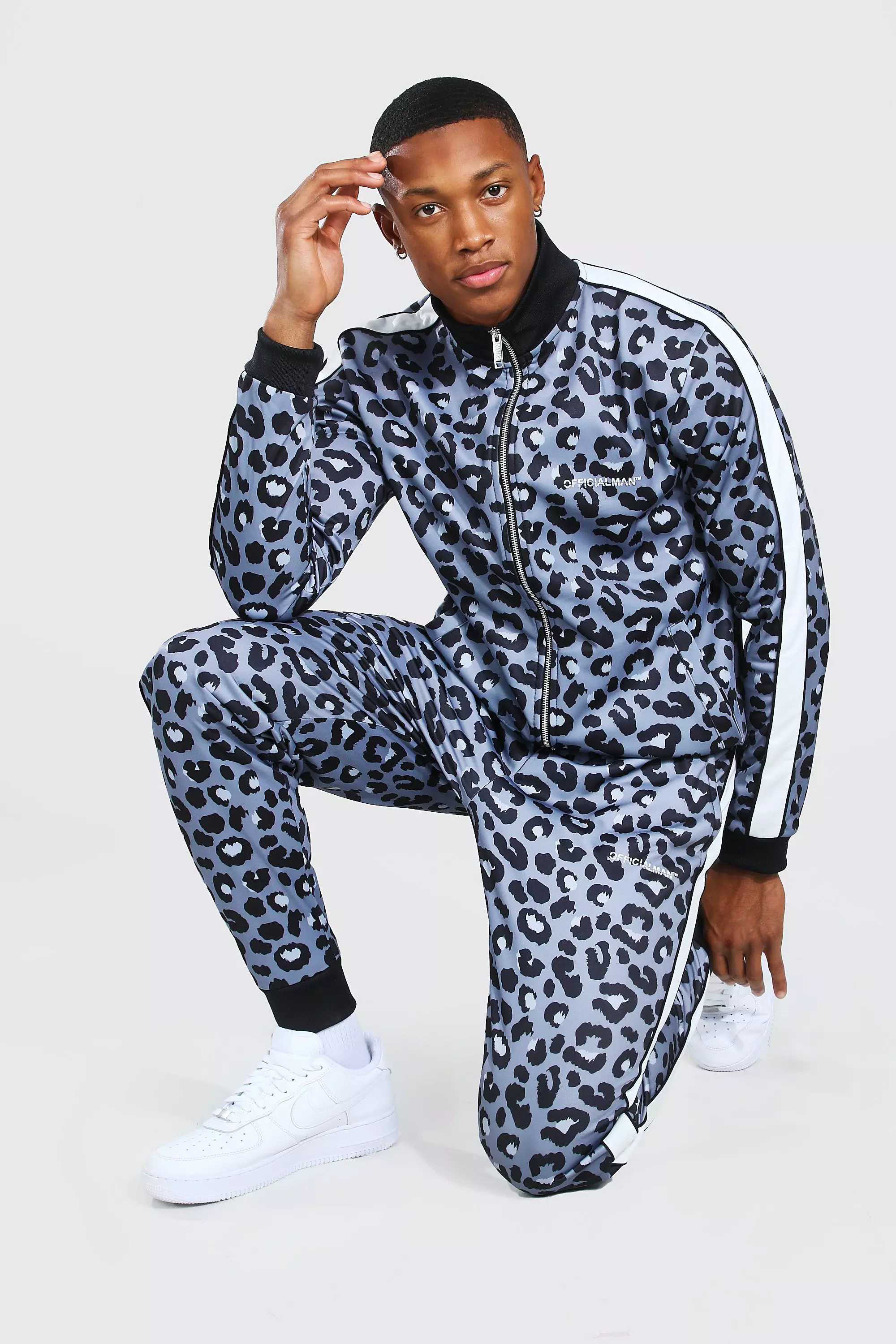 Mens printed hot sale tracksuit