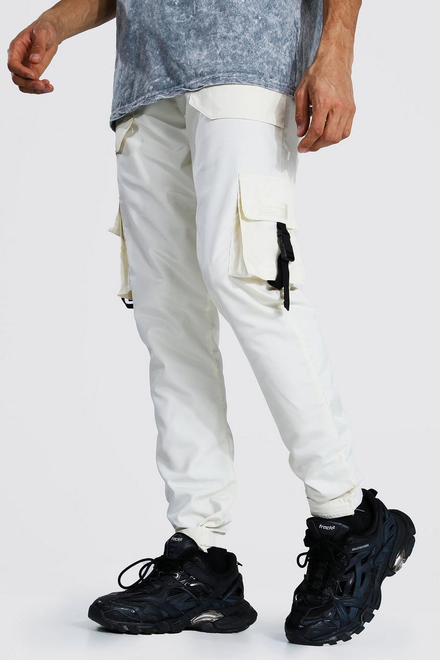 Ecru Tall Multi Pocket Cargo Trousers image number 1