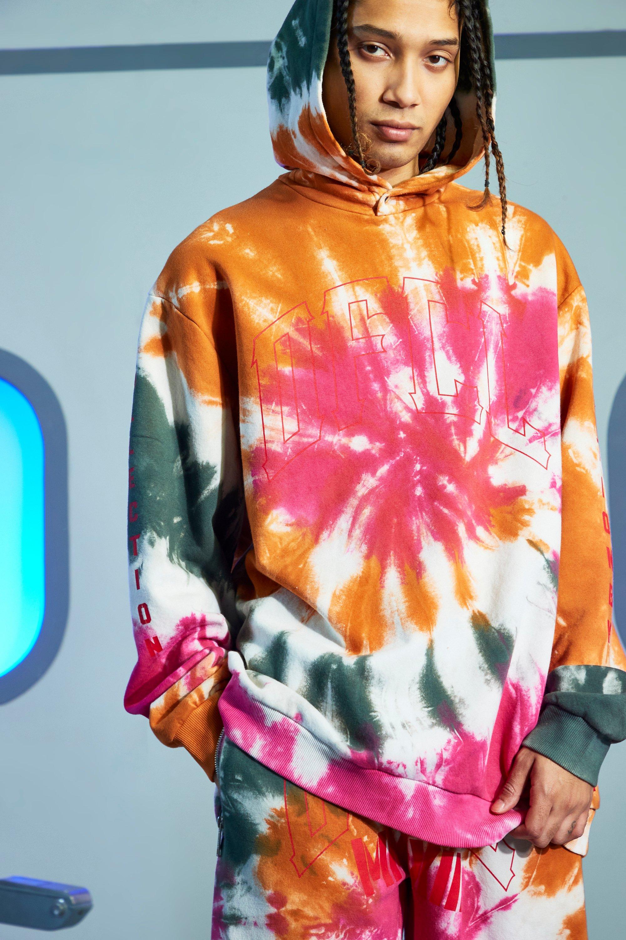 Official Tie Dye Hooded Tracksuit boohoo