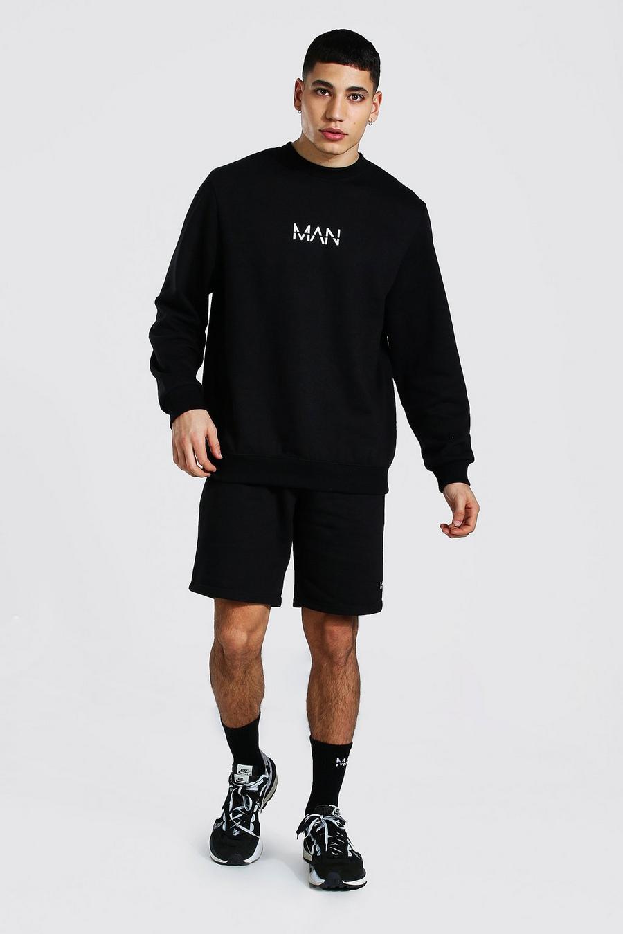 Black Original MAN Sweatshirt och shorts image number 1