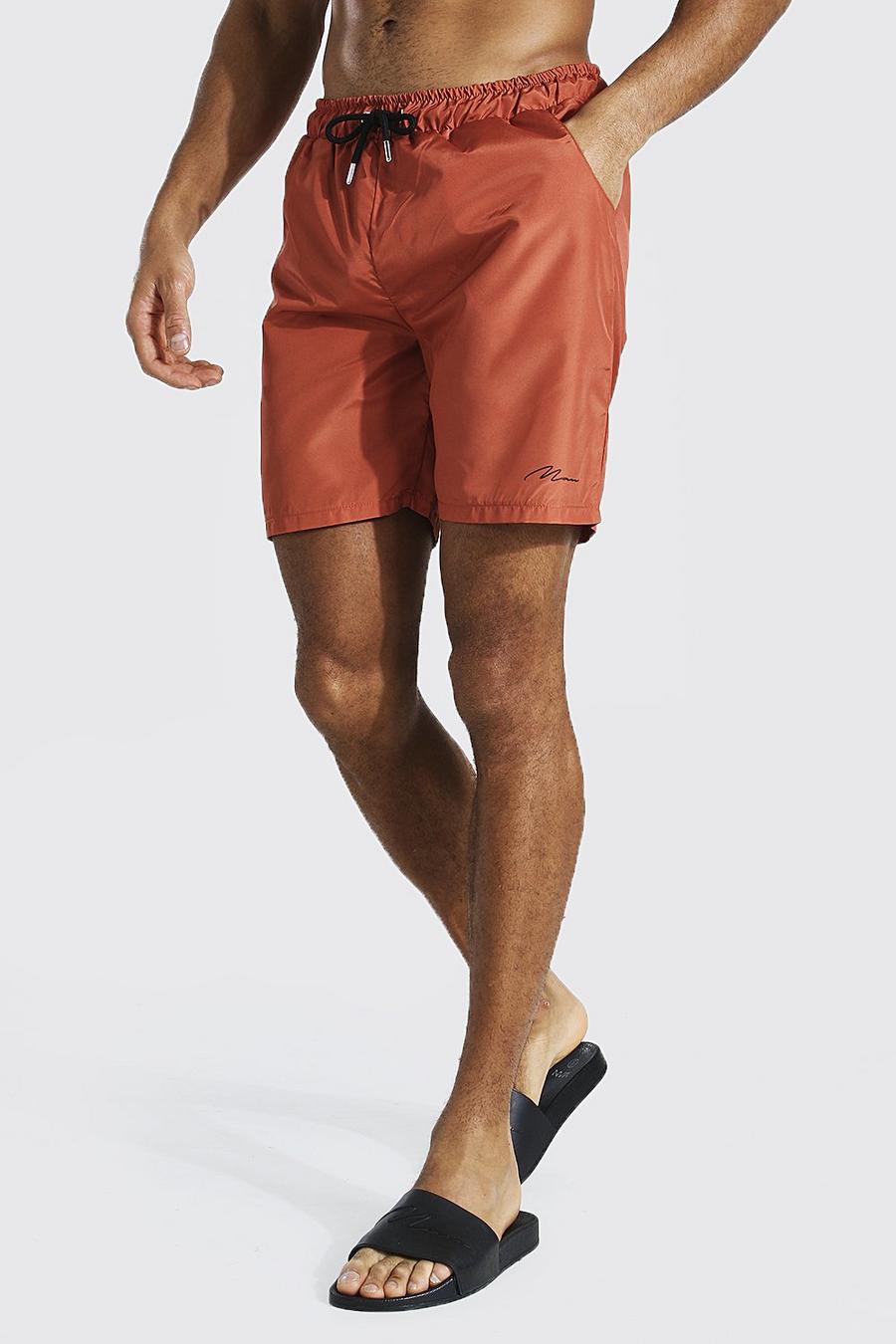 Costume a pantaloncino di media lunghezza Official Man, Arancione scuro image number 1