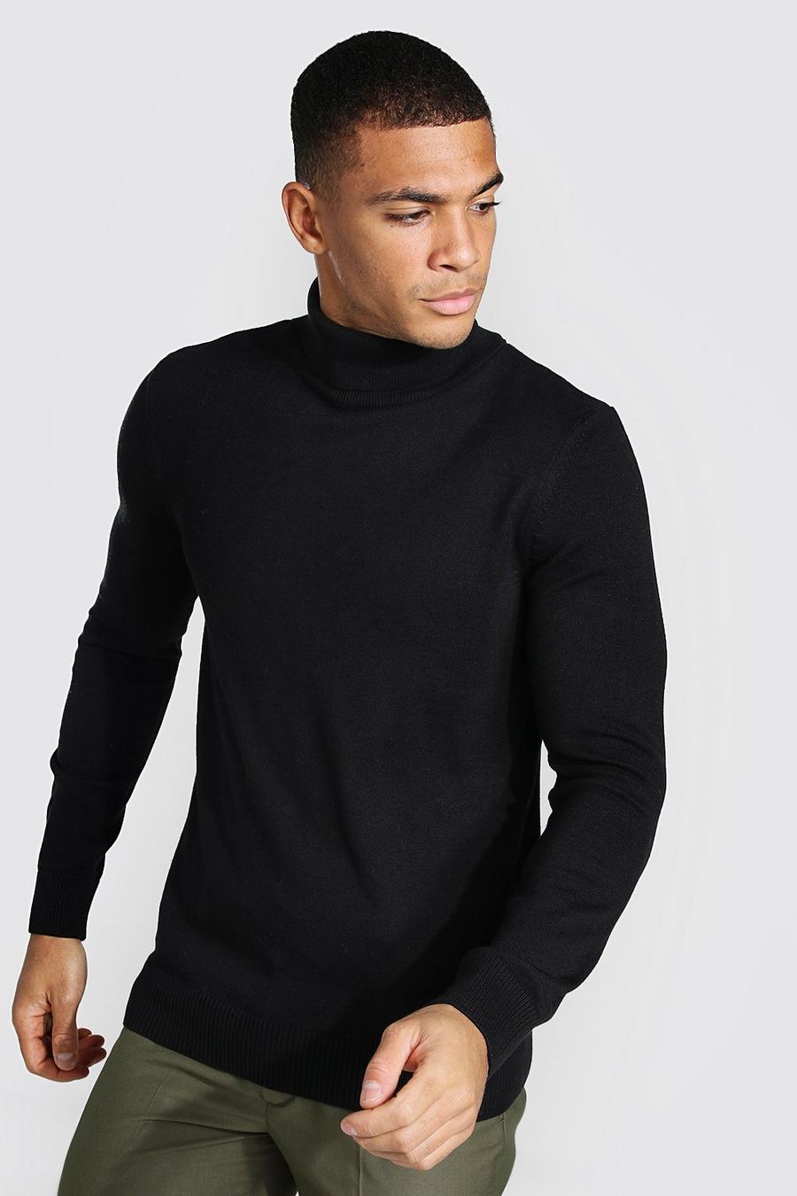 Black Turtleneck Sweater image number 1