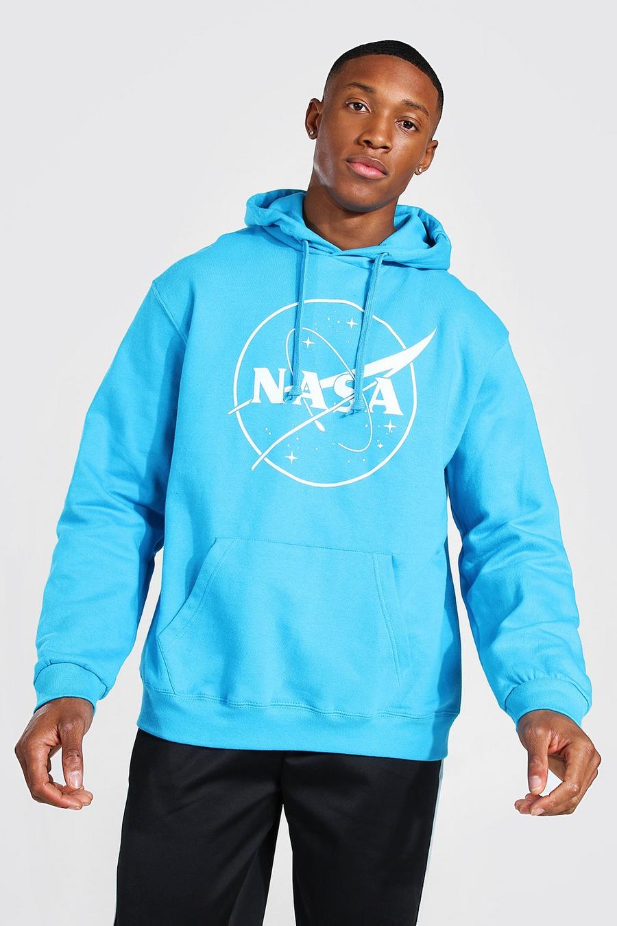 Teal NASA Oversize hoodie med tryck image number 1