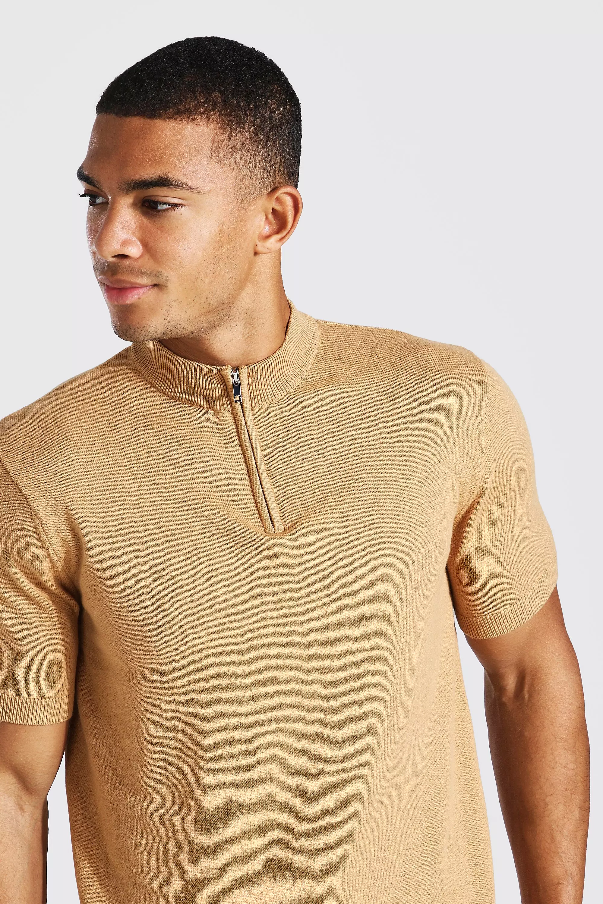Short sleeve roll neck jumper hotsell