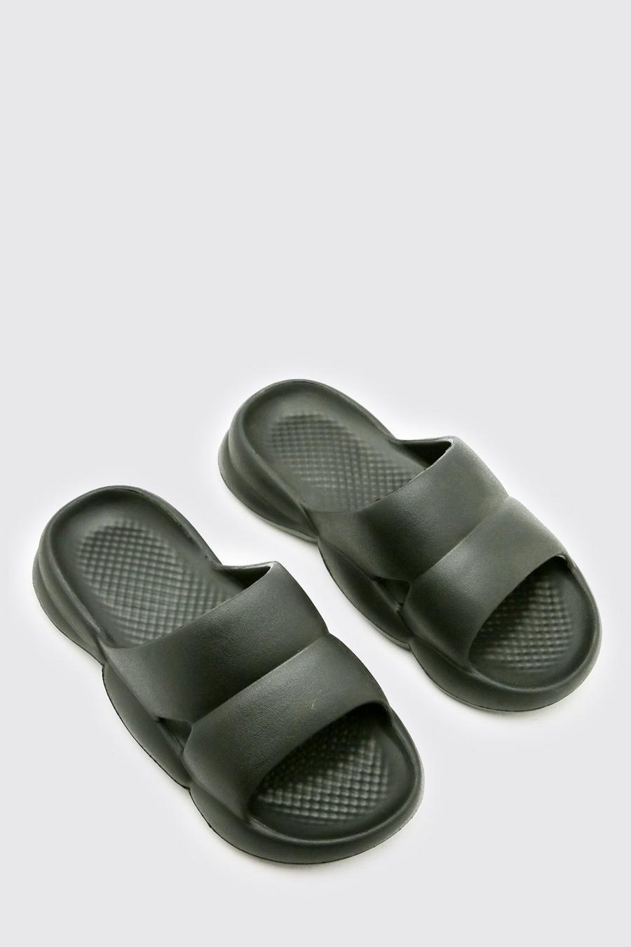 Black Gewatteerde Slippers image number 1