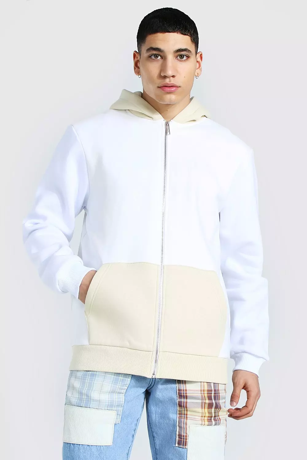 Urban outfitters pastel hot sale colorblock hoodie