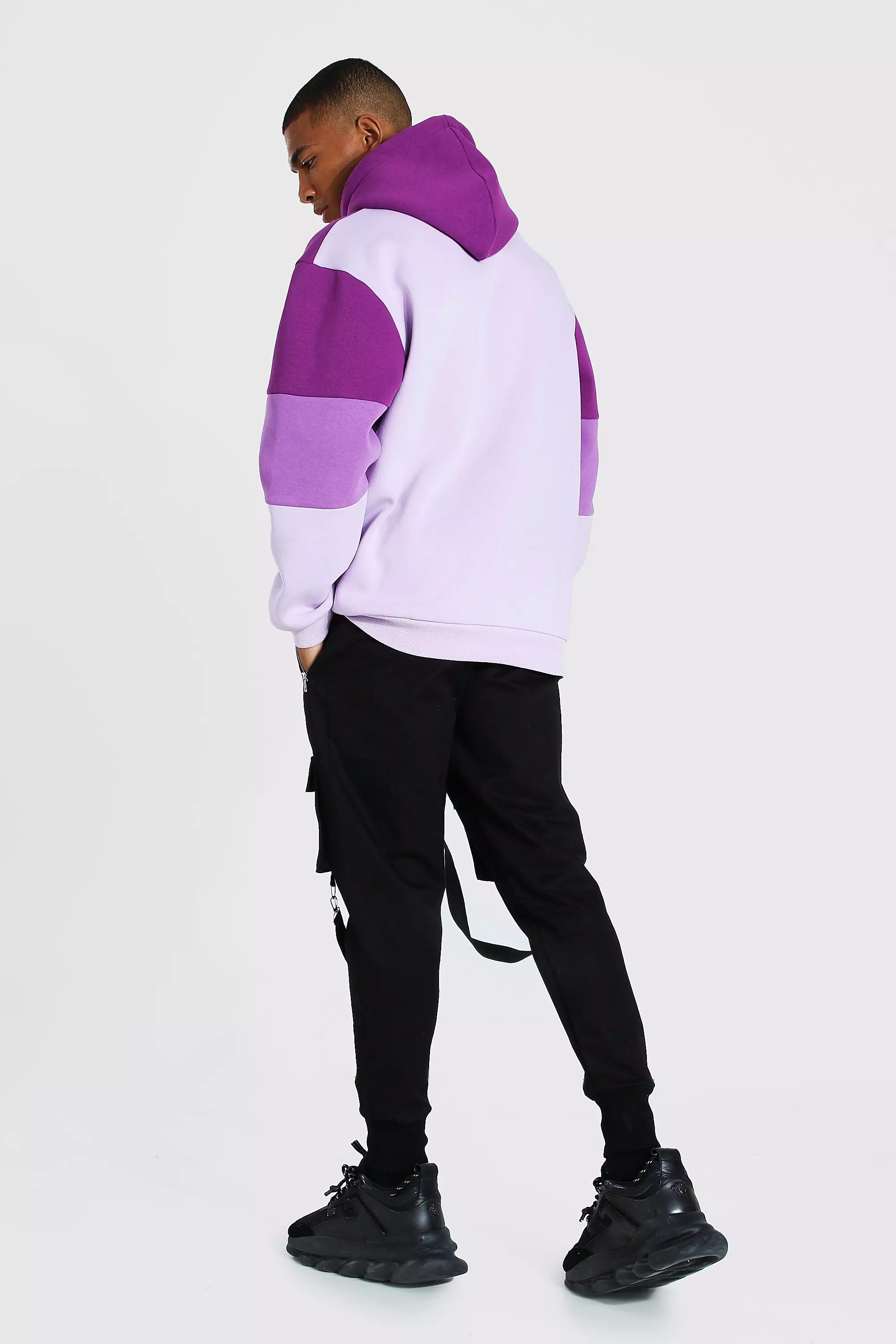 Champion Champion Uo Exclusive Colorblock Hoodie Sweatshirt in Purple for  Men