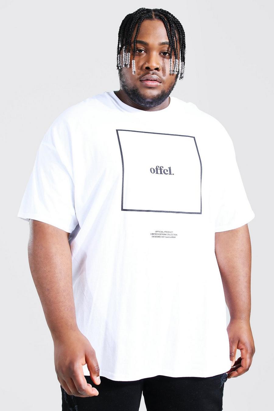 T-Shirt in Übergröße mit „Official-Box“-Print, Weiß image number 1