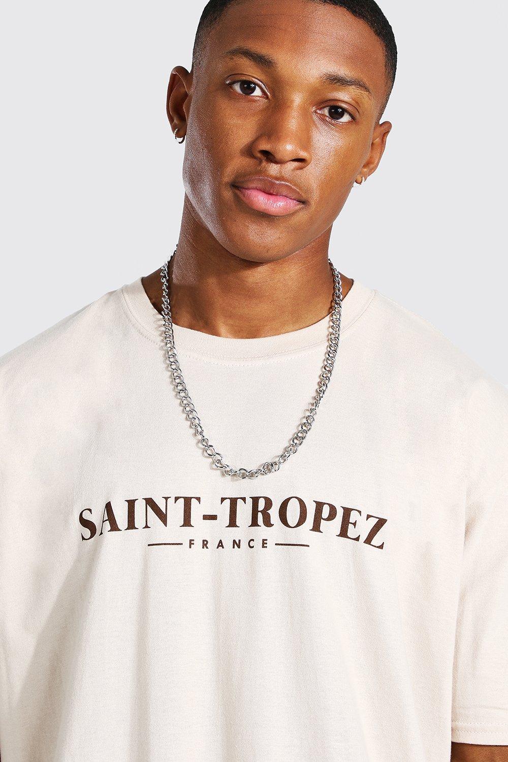 hinanden ophøre Forladt Men's Oversized Saint Tropez Graphic T-Shirt | boohoo