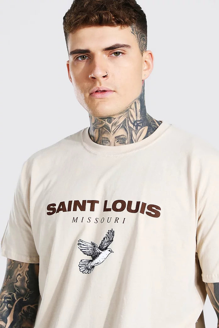 Oversized Saint Louis Print T-shirt