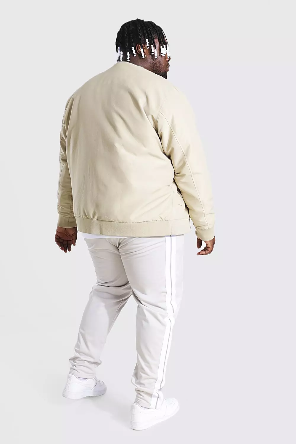 Stone Plus Size Ma1 Bomber Jacket alternative image