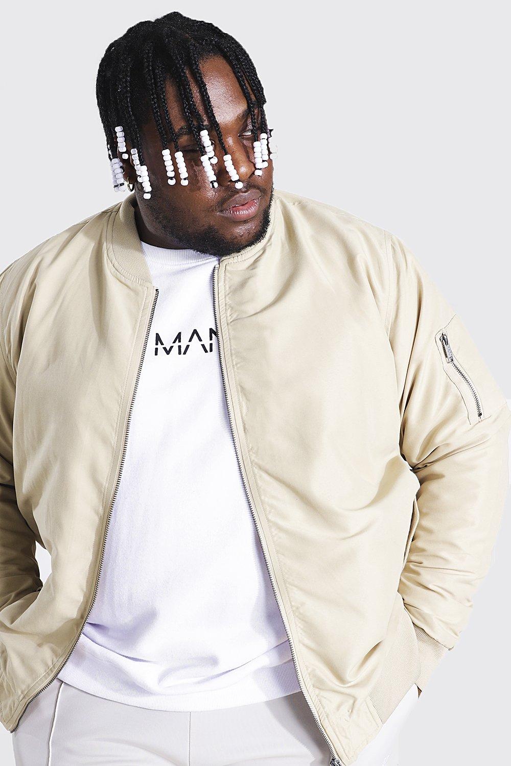 Men's Plus Size Ma1 Bomber Jacket | boohoo