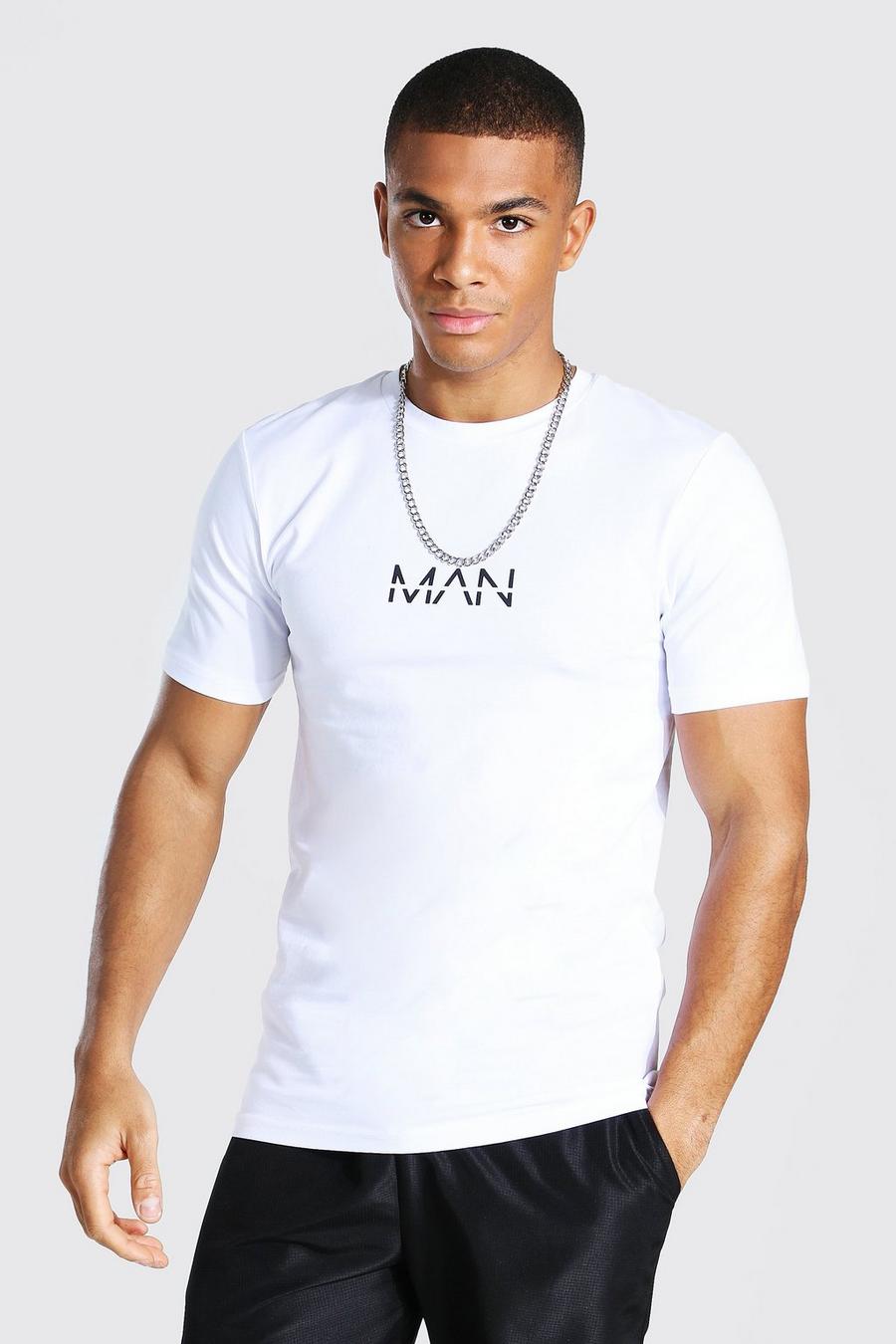 T-shirt moulant Original Man, Blanc image number 1