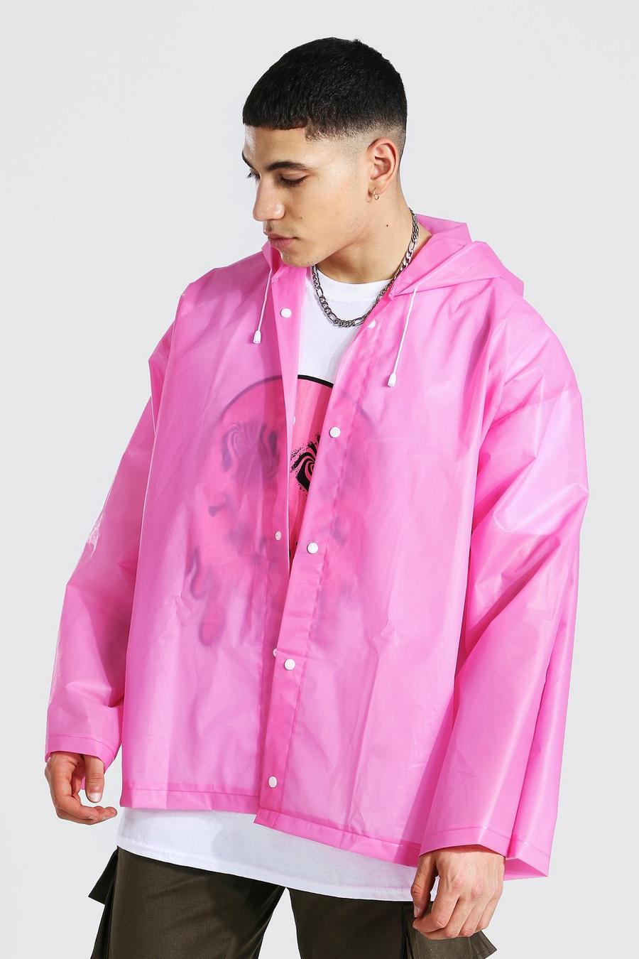 Pink Korte Opvvouwbare Regenjas image number 1