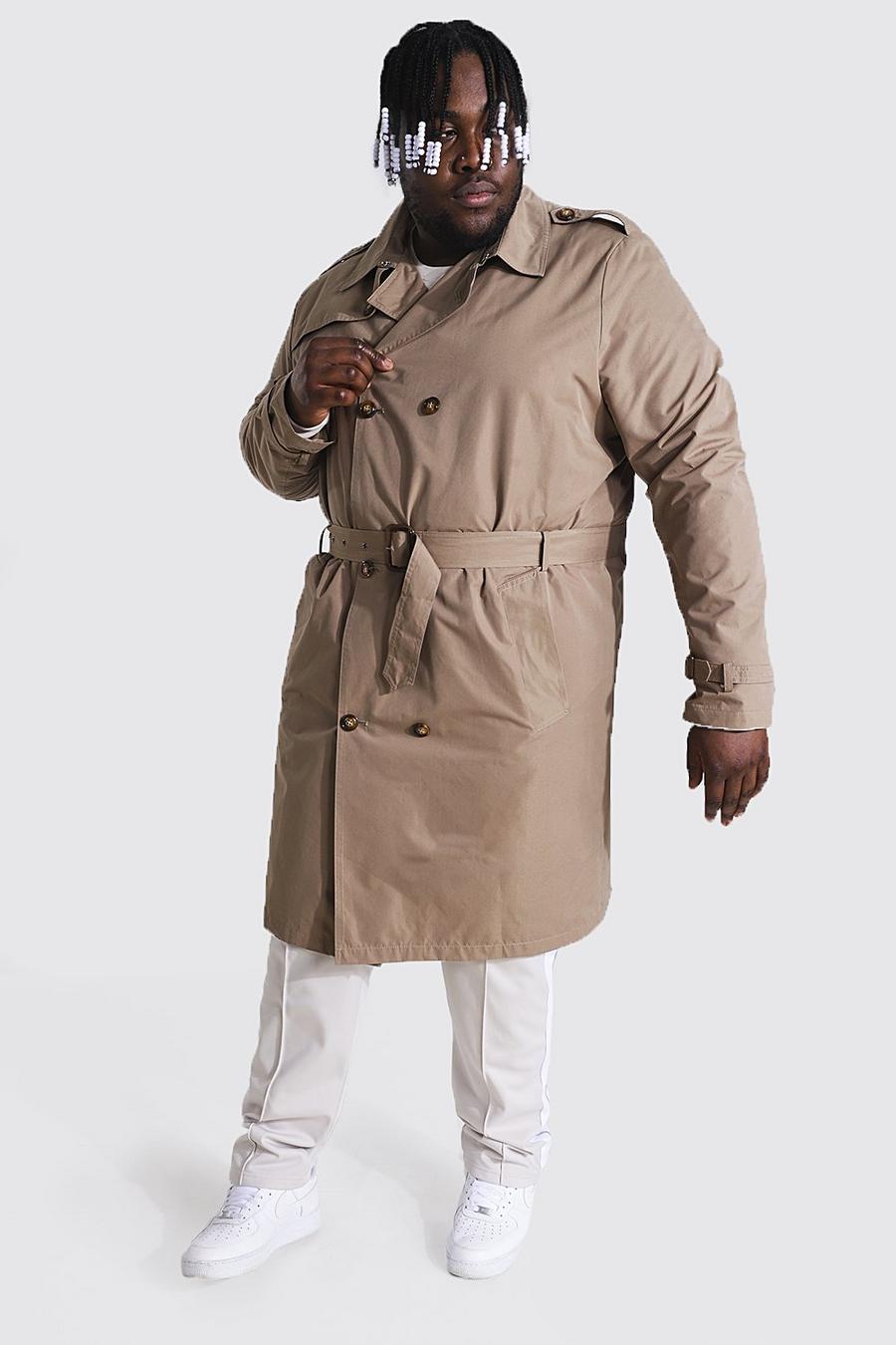 Camel Plus Size Mid Length Double Breasted Mac image number 1