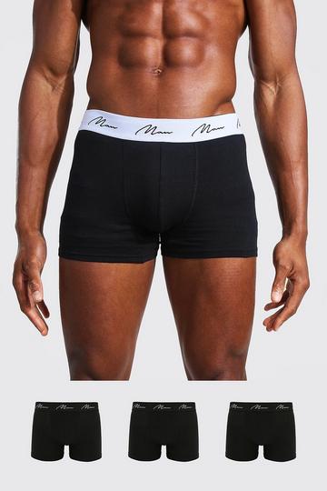 3 Pack MAN Signature Trunks black