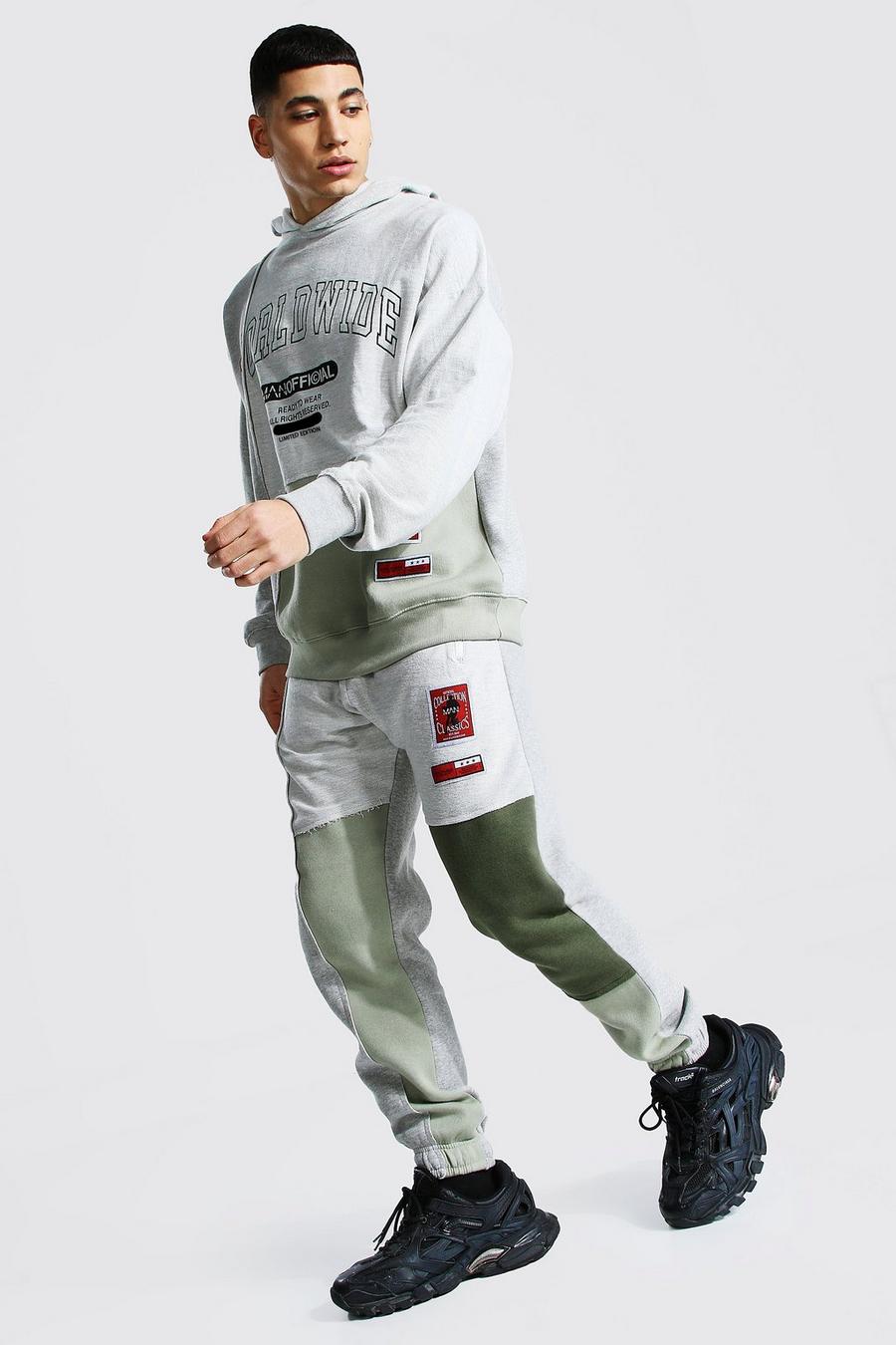 Grey Official Man Spliced Worldwide Tracksuit image number 1