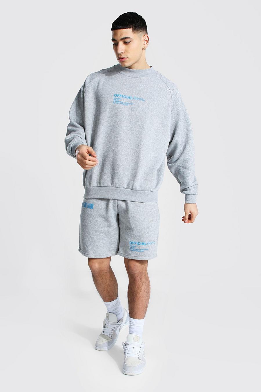 Grey marl Official Man Butterfly Short Tracksuit image number 1