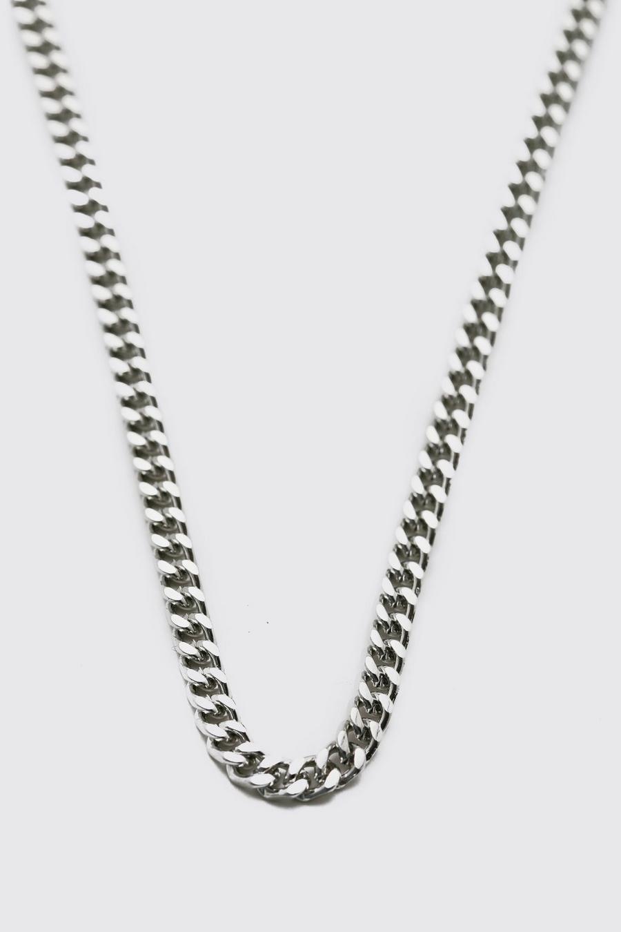 Schmale Glieder-Halskette, Silber image number 1