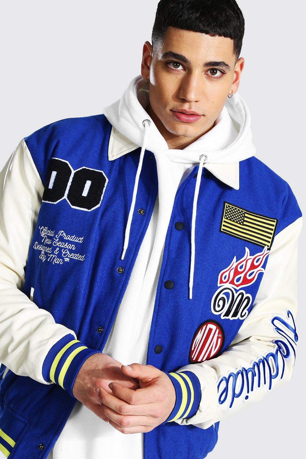 boohoo mens varsity jacket