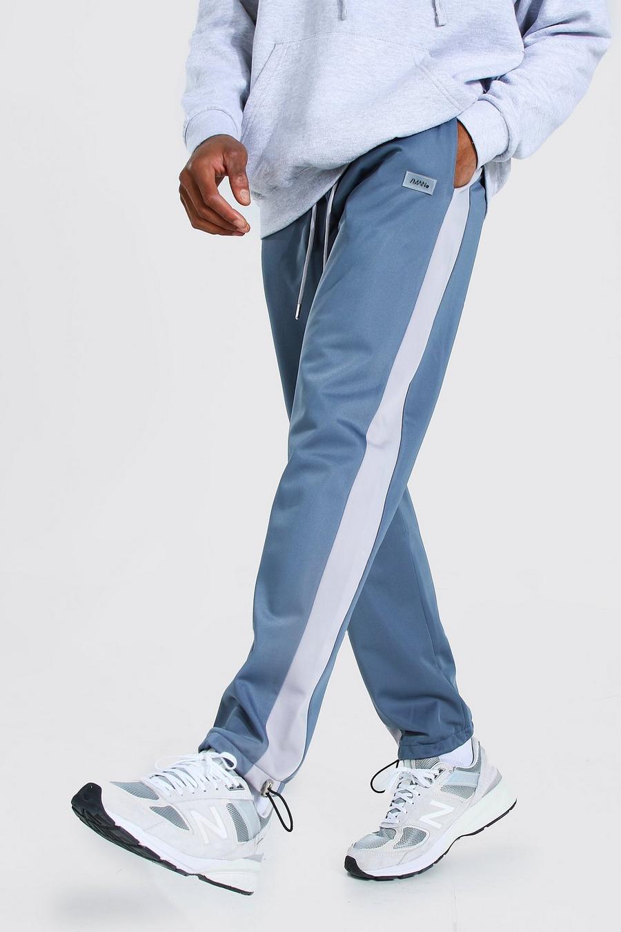 כחול מכנסי ריצה מבד טריקו בגזרה רגילה עם כיתוב Original Man image number 1