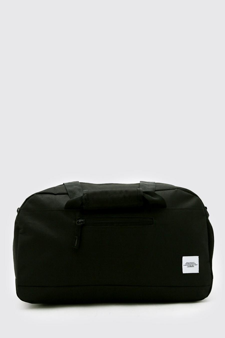 Black Man Holdall With Woven Tab image number 1