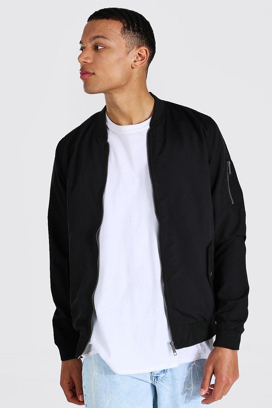 Bomber Jackets for Tall Men in Black L / Extra Tall / Black