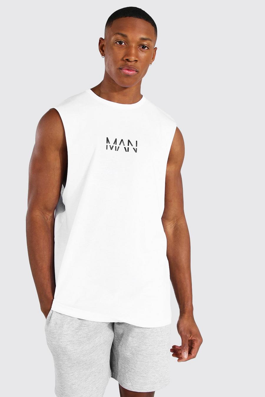Camiseta de tirantes con sisa caída Original MAN, Blanco image number 1